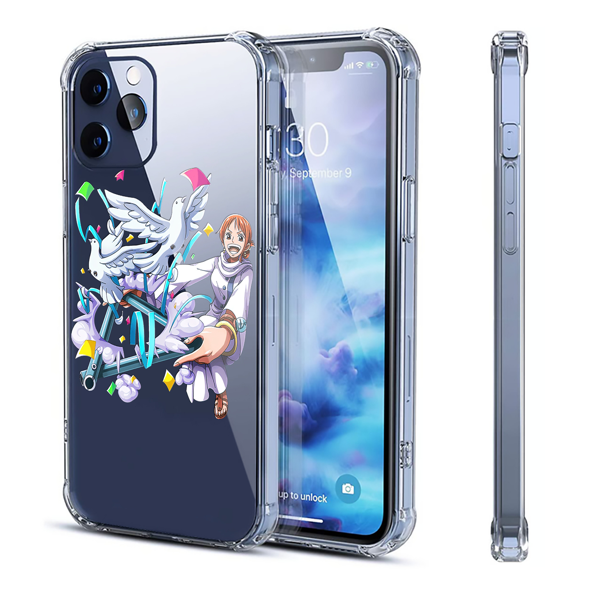 （画像用） ワンピース ナミ ONE PIECE Nami 【iPhone 12シリーズ対応】透明スマホケース（クリアソフトケース）